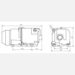 SpaTech luftblser 800W med varme